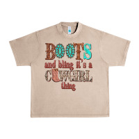 French Oak boots and bling its a cowgirl thing Urban Heavy Tee - texasbilliewilder