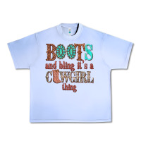 Grape Ice boots and bling its a cowgirl thing Urban Heavy Tee - texasbilliewilder