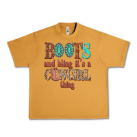 Peanut Butter boots and bling its a cowgirl thing Urban Heavy Tee - texasbilliewilder