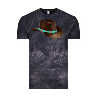Cloud Black cowboy cap Vintage Tee - BarkalooDesign