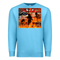 Ocean Blue Western Firefighters With Thin Red Line Premium Sweatshirt - LillyAllenDesigns