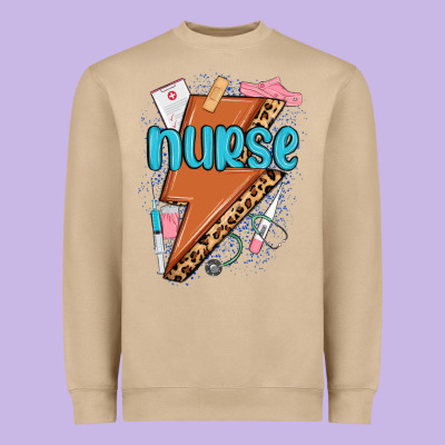 Heavyweight Sweatshirt nurse lightning bolt
