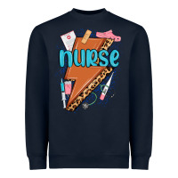 Navy nurse lightning bolt Heavyweight Sweatshirt - MaliasSmallBusiness