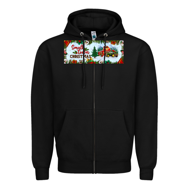 Small Town Christmas Zipper Hoodie by BundleAndBundleShop | Teevron