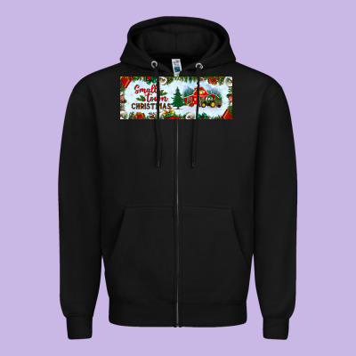 Small Town Christmas Zipper Hoodie Designed By Bundleandbundleshop