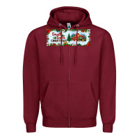Burgundy small town christmas Zipper Hoodie - BundleAndBundleShop