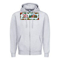 Heather Grey small town christmas Zipper Hoodie - BundleAndBundleShop