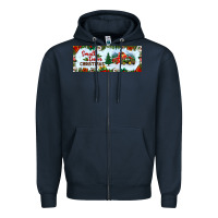 Navy small town christmas Zipper Hoodie - BundleAndBundleShop