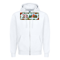 White small town christmas Zipper Hoodie - BundleAndBundleShop