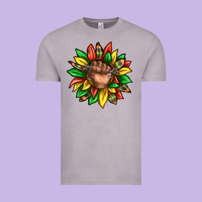 Vintage Tee black history sunflower