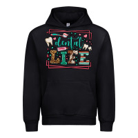 Black Dental life leopard frame Urban Hoodie - LillyAllenDesigns