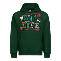Forest Green Dental life leopard frame Urban Hoodie - LillyAllenDesigns