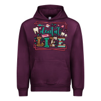 Mauve Wine Dental life leopard frame Urban Hoodie - LillyAllenDesigns