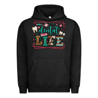 Pigment Black Dental life leopard frame Urban Hoodie - LillyAllenDesigns