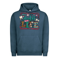 Pigment Midnight Navy Dental life leopard frame Urban Hoodie - LillyAllenDesigns