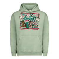 Pigment Oil Green Dental life leopard frame Urban Hoodie - LillyAllenDesigns