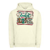 Pigment Pistachio Dental life leopard frame Urban Hoodie - LillyAllenDesigns