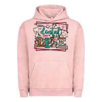 Pigment Salmon Dental life leopard frame Urban Hoodie - LillyAllenDesigns