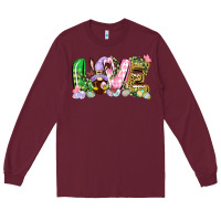Burgundy Love Easter gnome Easter Day Long Sleeve Tee - CowGirlArtShop