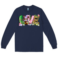 Navy Love Easter gnome Easter Day Long Sleeve Tee - CowGirlArtShop