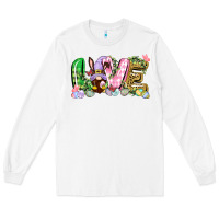 White Love Easter gnome Easter Day Long Sleeve Tee - CowGirlArtShop