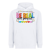 White be real not perfect Heavyweight Hoodie - NancyCooperArtShop