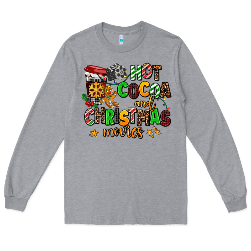Hot Cocoa And Christmas Movies Long Sleeve Tee by AdoDesignShop | Teevron