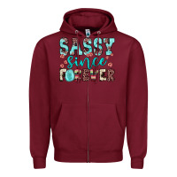 Burgundy sassy since forever Zipper Hoodie - JahusDesignShop