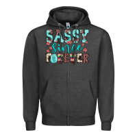 Charcoal Heather sassy since forever Zipper Hoodie - JahusDesignShop