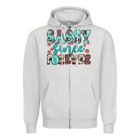Dove Grey sassy since forever Zipper Hoodie - JahusDesignShop