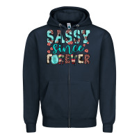 Navy sassy since forever Zipper Hoodie - JahusDesignShop
