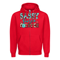 Red sassy since forever Zipper Hoodie - JahusDesignShop