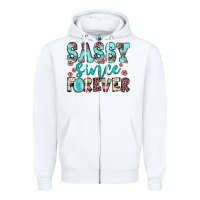 White sassy since forever Zipper Hoodie - JahusDesignShop