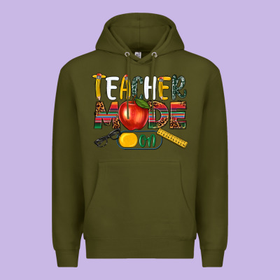 Teacher Mode On Premium Hoodie Designed By Nancycooperartshop