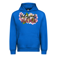 Cobalt Blessed Mama Urban Hoodie - LillyAllenDesigns