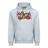 Heather Grey Blessed Mama Urban Hoodie - LillyAllenDesigns