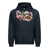 Navy Blessed Mama Urban Hoodie - LillyAllenDesigns