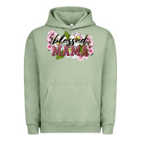 Pigment Oil Green Blessed Mama Urban Hoodie - LillyAllenDesigns