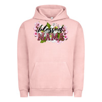 Pigment Salmon Blessed Mama Urban Hoodie - LillyAllenDesigns