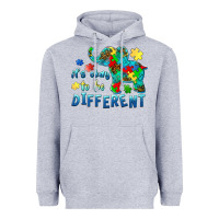 Heather Grey it's okay to be different elephant autism awareness Heavyweight Hoodie - BarkalooDesign