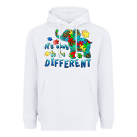 White it's okay to be different elephant autism awareness Heavyweight Hoodie - BarkalooDesign