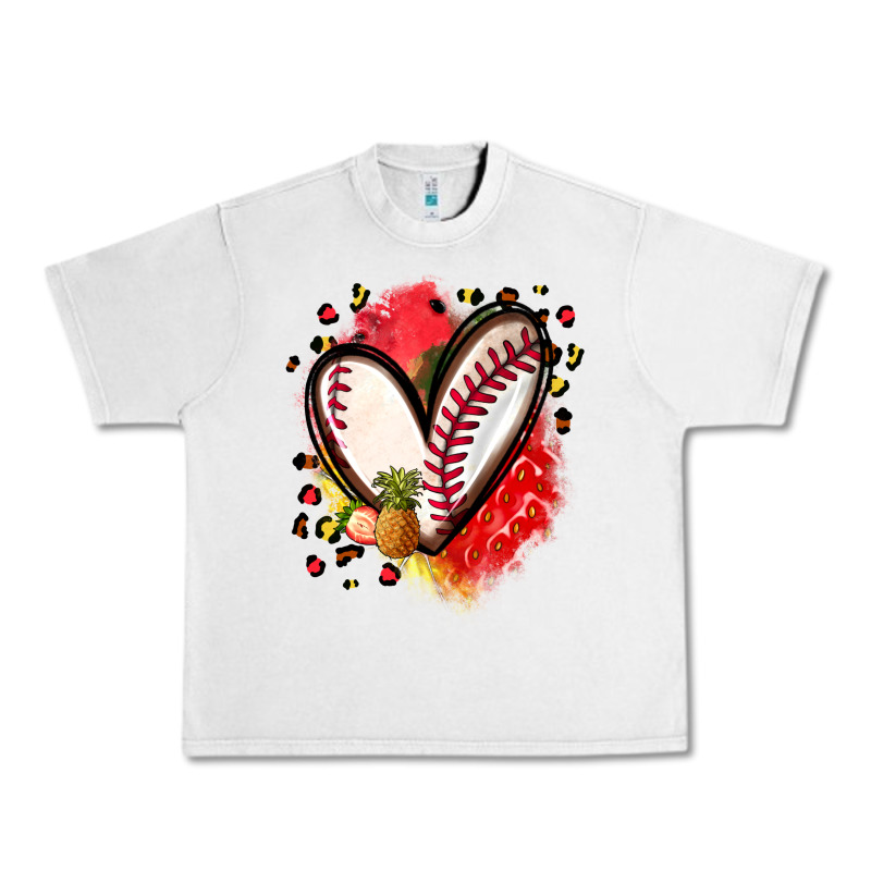 Fruits And Baseball Heart Urban Heavy Tee by Zillion Design Studio | Teevron