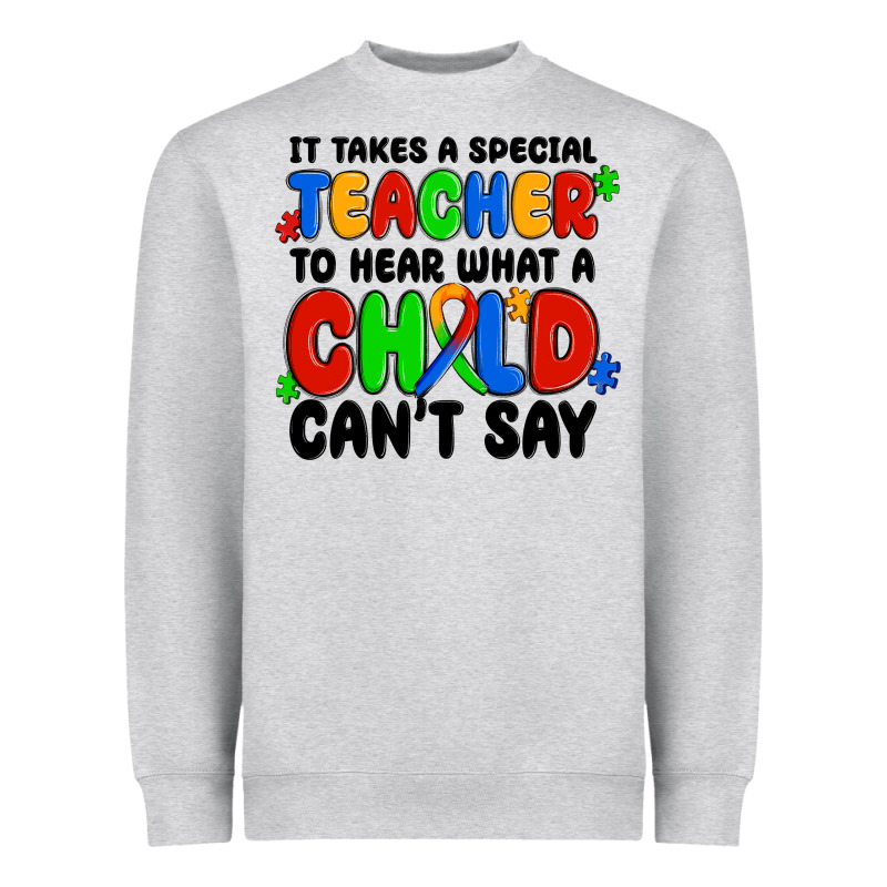 It Takes A Special Teacher To Hear What A Child Ca Heavyweight Sweatshirt by MaliasSmallBusiness | Teevron