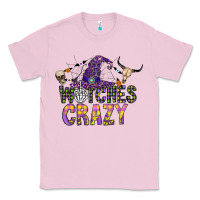 Bubblegum Pink Witches Be Crazy Classic Tee - CowhideDigitalArt