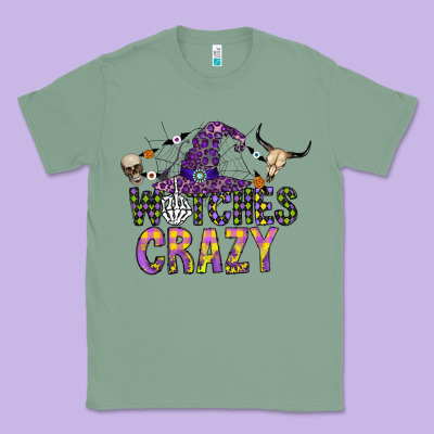 Witches Be Crazy Classic Tee Designed By Cowhidedigitalart