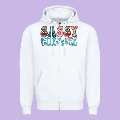 Sassy Little Soul Zipper Hoodie Designed By Jahusdesignshop