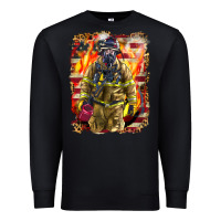 Black Firefighter Fire And American Premium Sweatshirt - LillyAllenDesigns