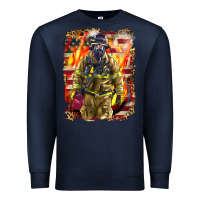 Navy Firefighter Fire And American Premium Sweatshirt - LillyAllenDesigns