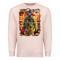 Pale Pink Firefighter Fire And American Premium Sweatshirt - LillyAllenDesigns
