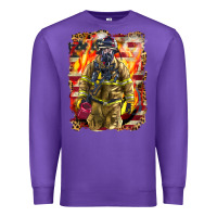Purple Firefighter Fire And American Premium Sweatshirt - LillyAllenDesigns